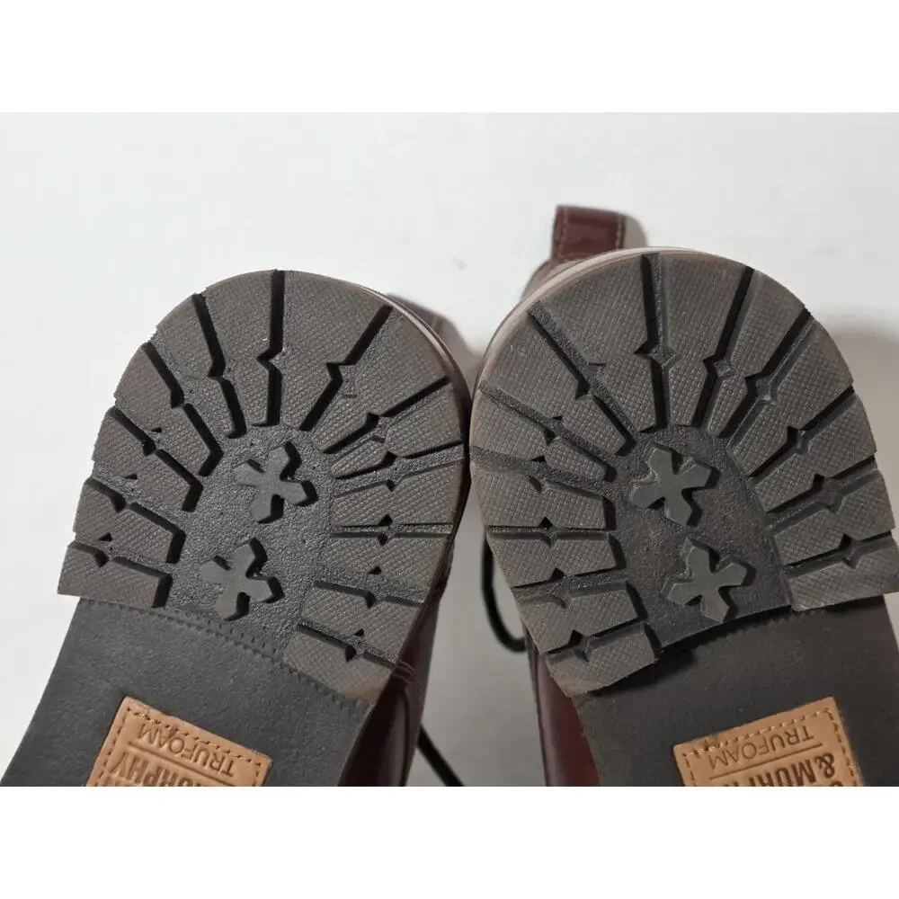 Johnston & Murphy Barrett Moc Toe Boot lace up leather men's shoes 8.5 M